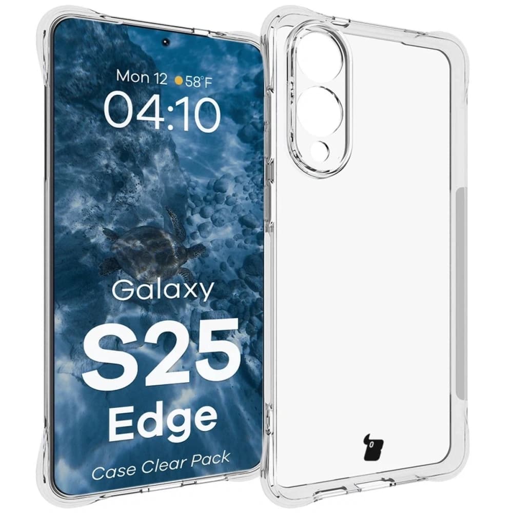 Bizon Case Clear Pack tok + 2x kijelző üveg Samsung Galaxy S25 Edge-hez - 3