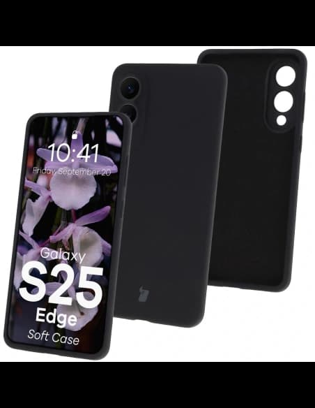 Bizon puha tok Samsung Galaxy S25 Edge fekete