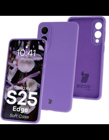 Bizon Soft Case Samsung Galaxy S25 Edge lila