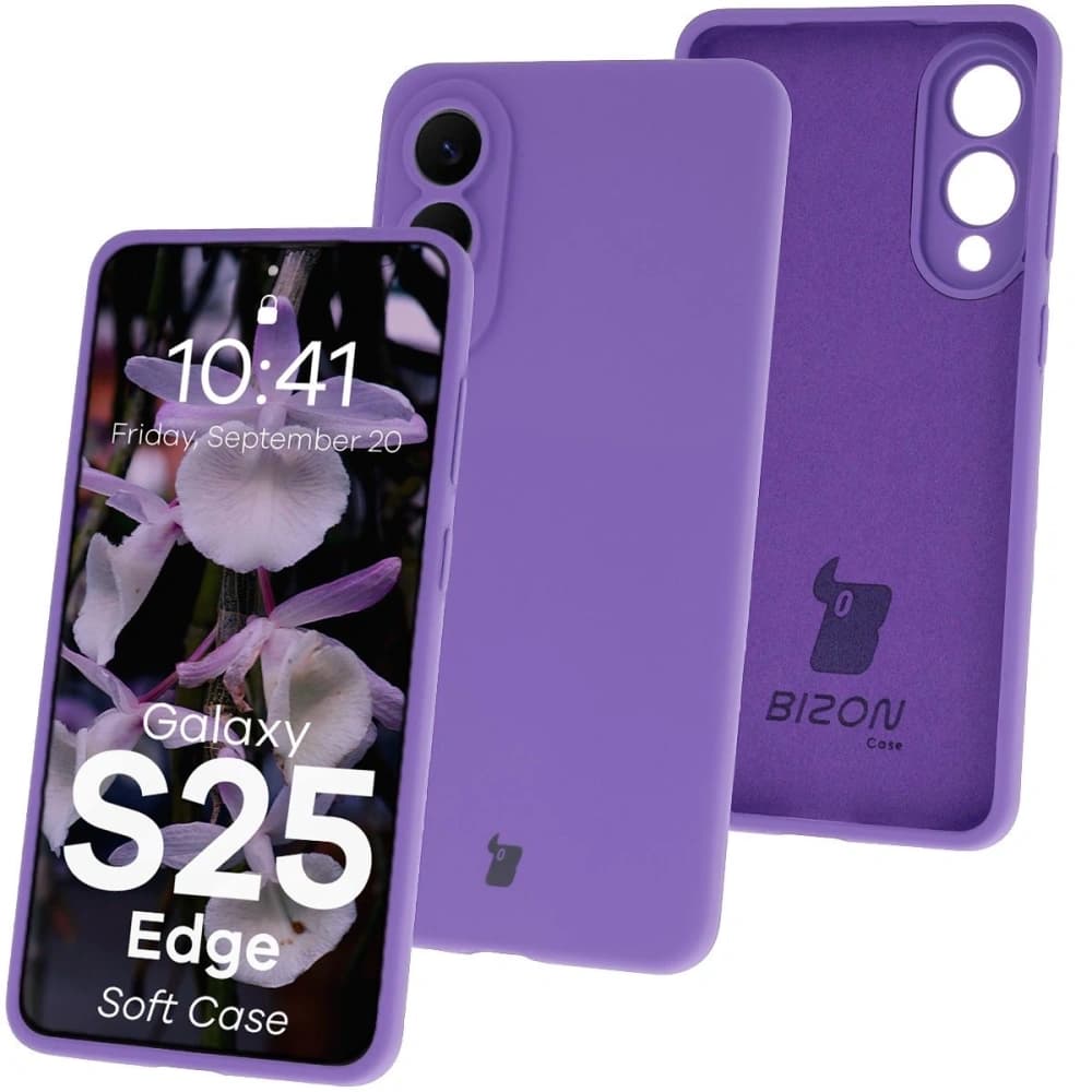 Bizon Soft Case Samsung Galaxy S25 Edge lila - 1