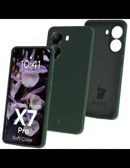 Bizon Soft Case Xiaomi POCO X7 Pro sötétzöld