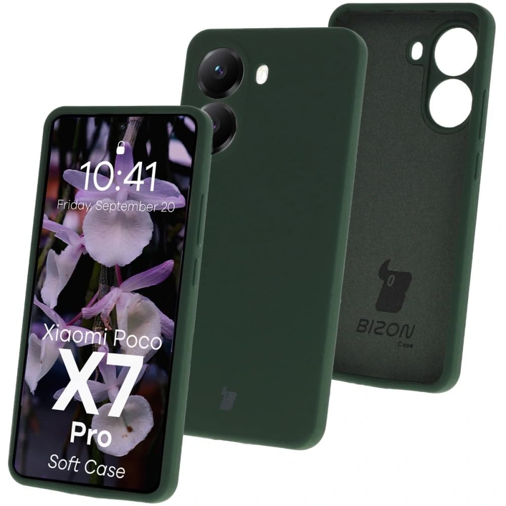 Bizon Soft Case Xiaomi POCO X7 Pro sötétzöld - 1
