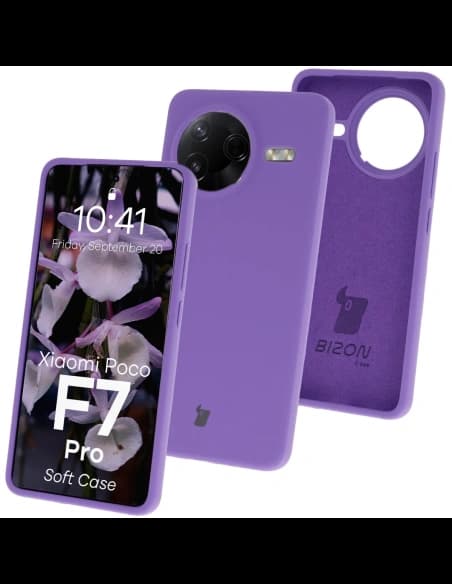 Husa moale Bizon pentru Xiaomi POCO F7 Pro violetă