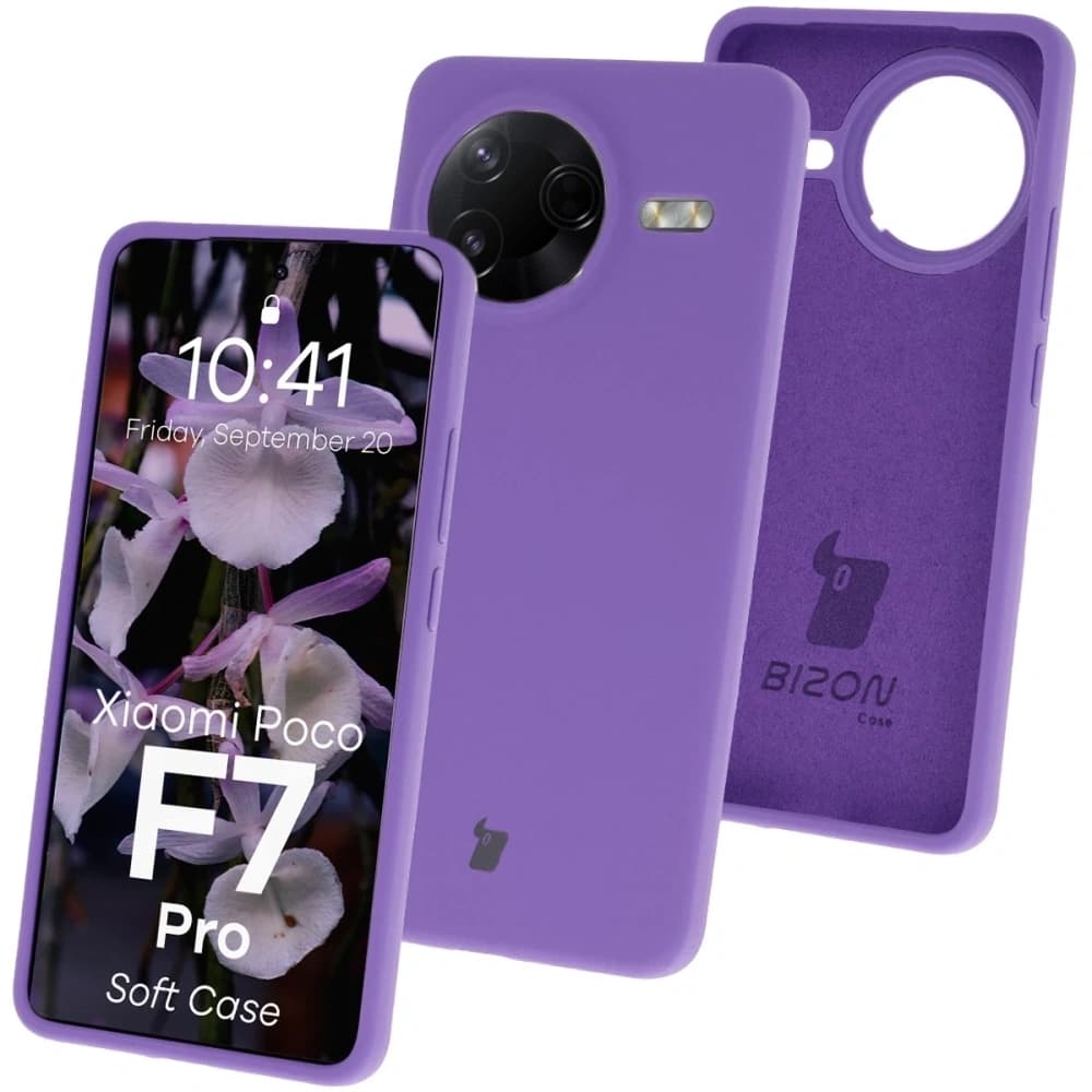 Husa moale Bizon pentru Xiaomi POCO F7 Pro violetă - 1