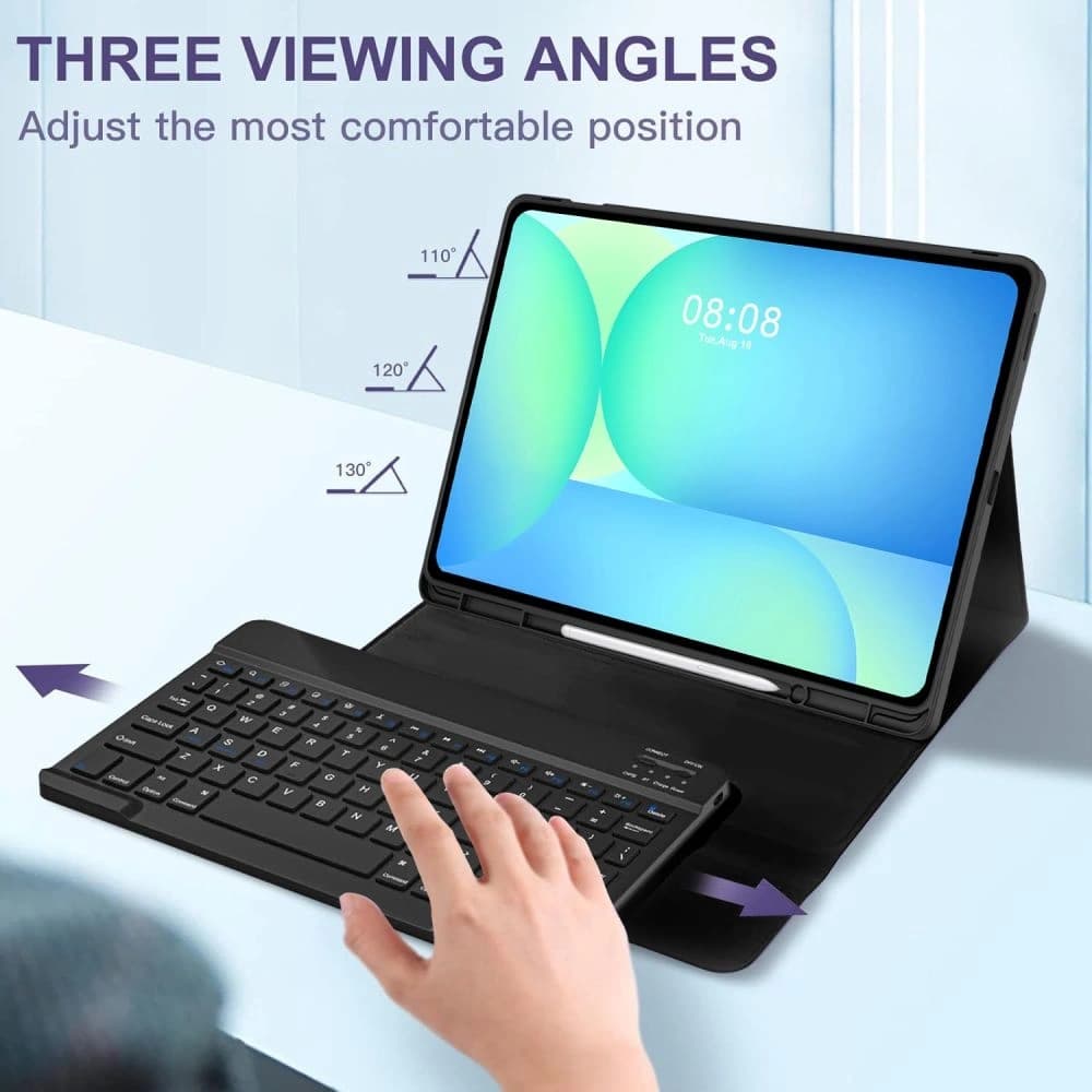 Tech-Protect SmartCase Toll + Billentyűzet Samsung Galaxy Tab S10 FE+ Plus 13.1 X620 / X626b Fekete - 8