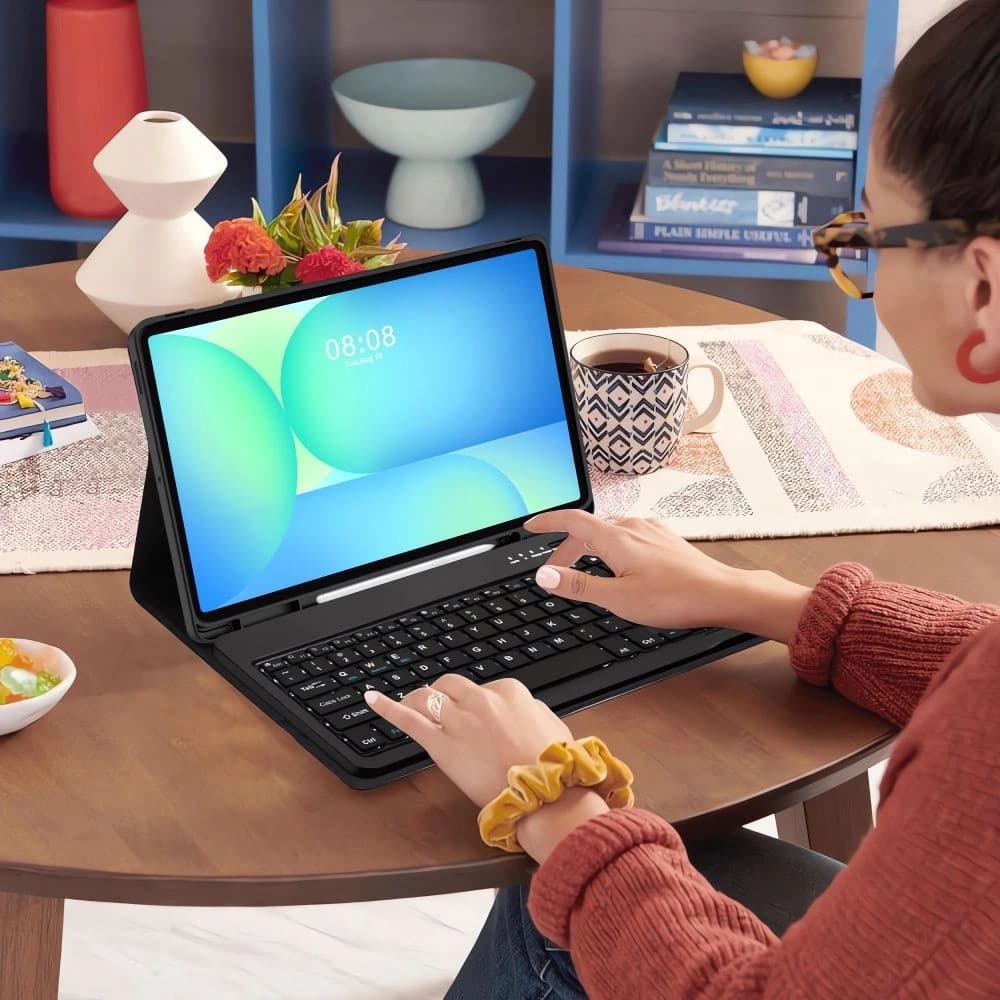 Tech-Protect SmartCase Toll + Billentyűzet Samsung Galaxy Tab S10 FE+ Plus 13.1 X620 / X626b Fekete - 9