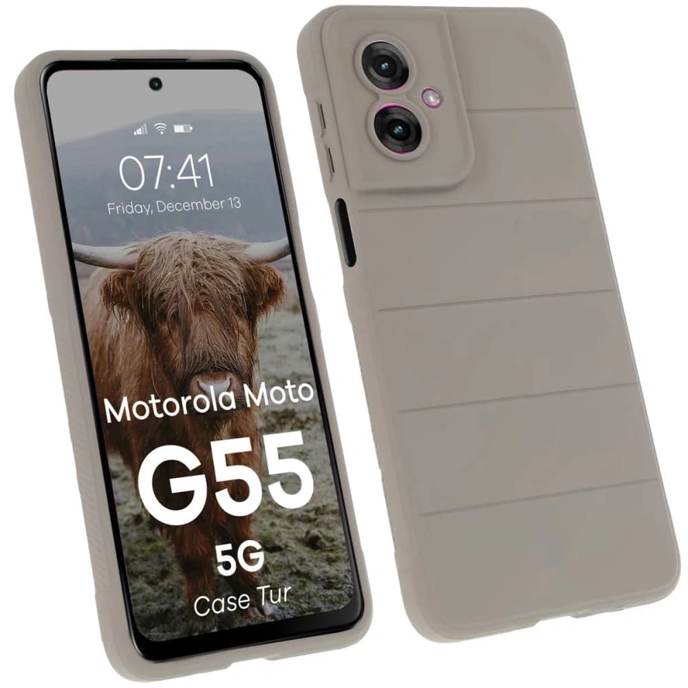 Bizon tok Tur Motorola Moto G55 5G világosszürke - 1