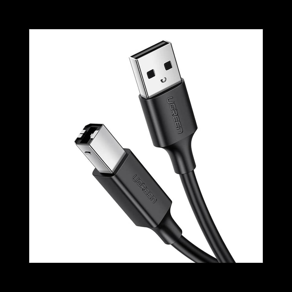 USB 2.0 A-B UGREEN US104 Druckerkabel 5m (schwarz) - 1