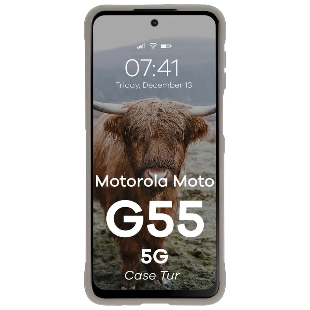 Bizon tok Tur Motorola Moto G55 5G világosszürke - 5
