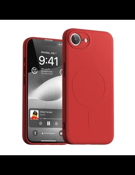 Mercury Fél-Szilikon MagSafe Tok Apple iPhone 16e piros