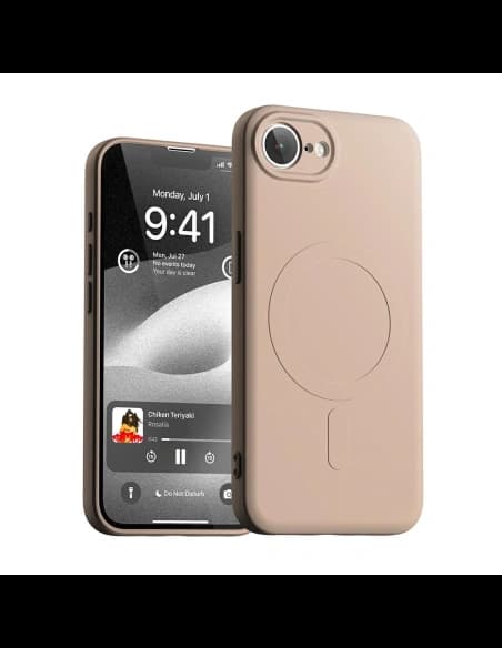 Mercury Fél-Szilikon MagSafe Tok Apple iPhone 16e rózsaszín homok
