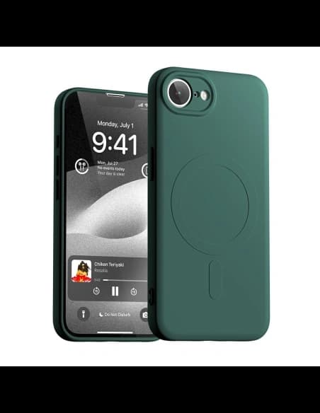 Mercury Fél-szilikon MagSafe Tok Apple iPhone 16e zöld