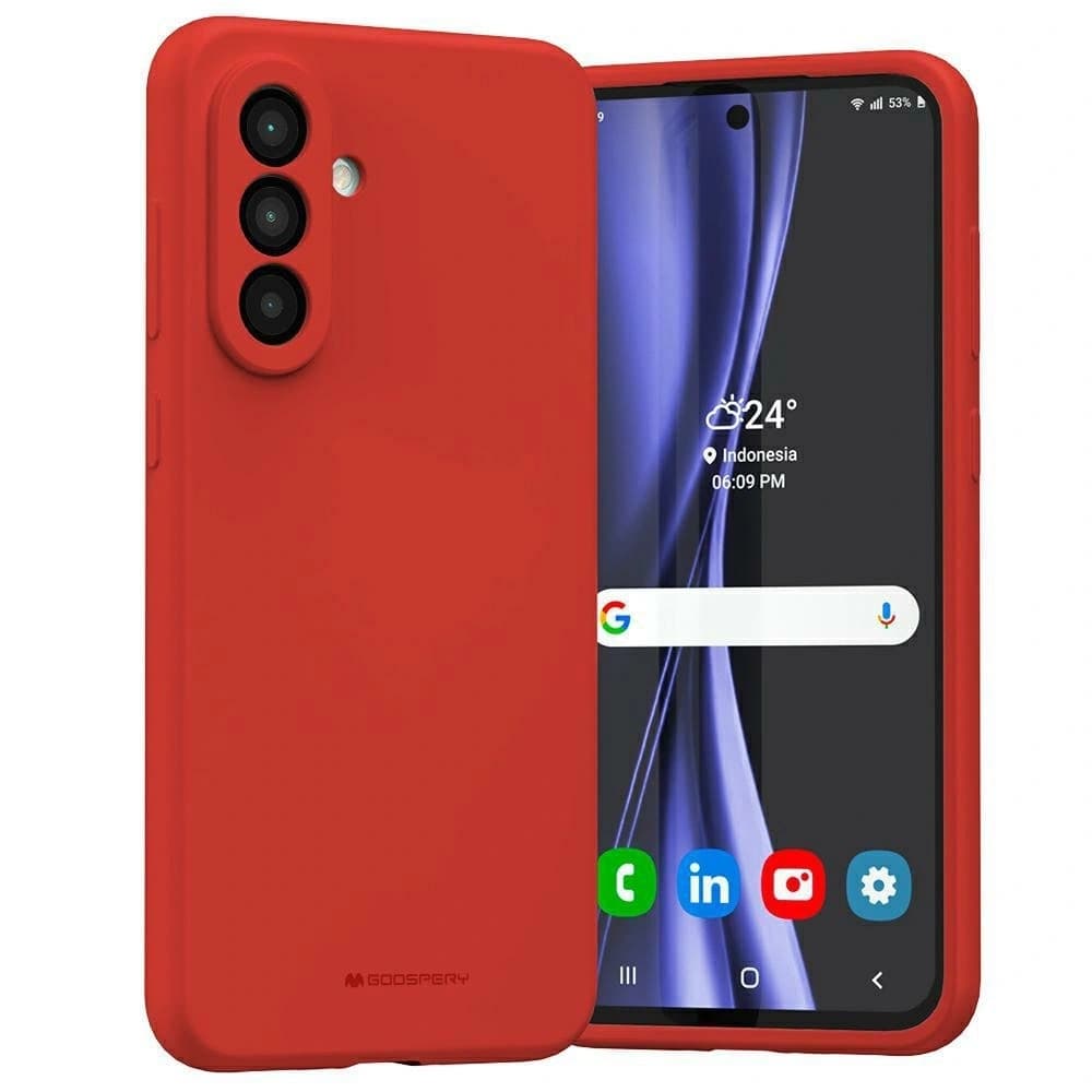 Mercury Silicone Case Samsung Galaxy A56 red - 1