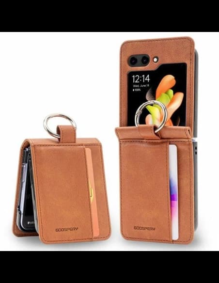 Mercury Basic Diary Case Samsung Galaxy Z Flip 6 / 7 FE světle hnědá