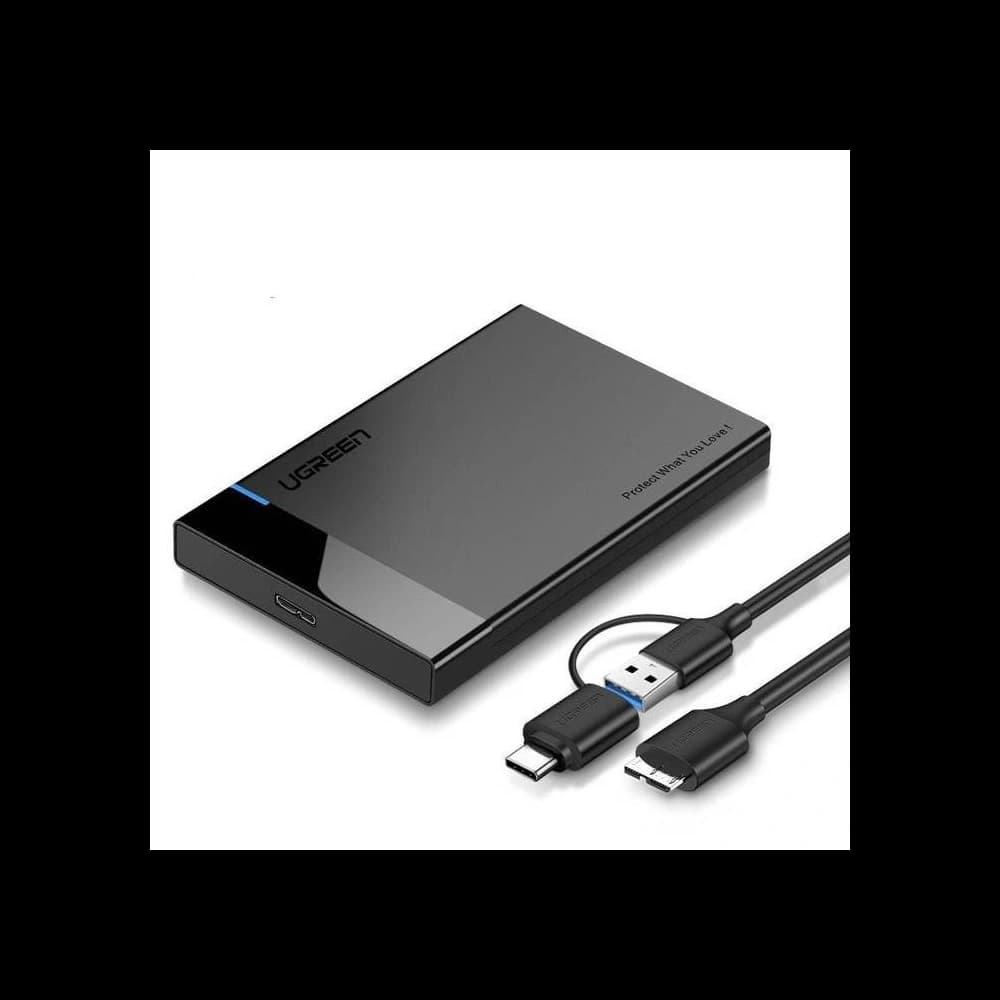UGREEN US221 SATA External Drive Enclosure HDD 2,5", USB 3.0 + USB-C to micro USB 3.0 - 1