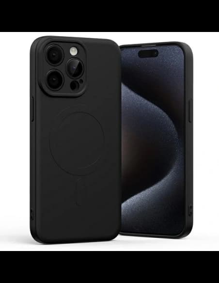Carcasă Semi-Siliconică Mercury MagSafe pentru Apple iPhone 15 Pro Max neagră