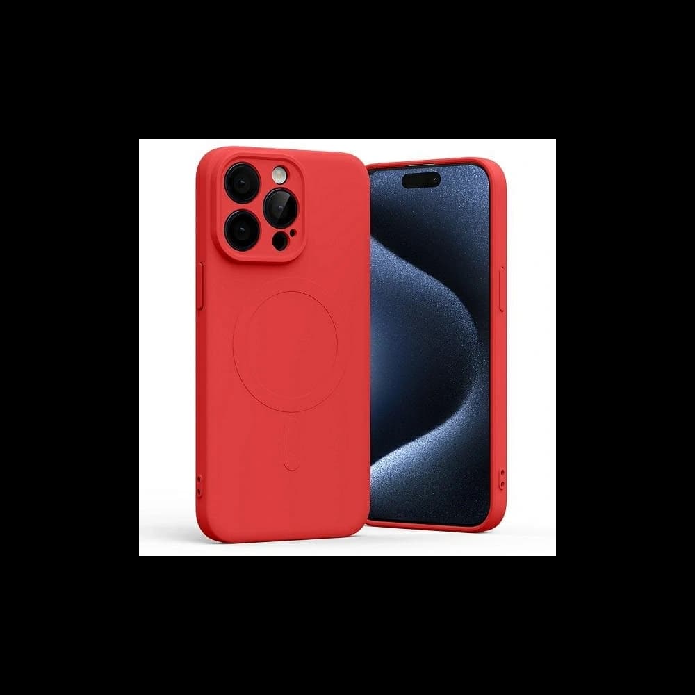 Carcasă semi-siliconică Mercury MagSafe pentru Apple iPhone 15 Pro Max roșie - 1