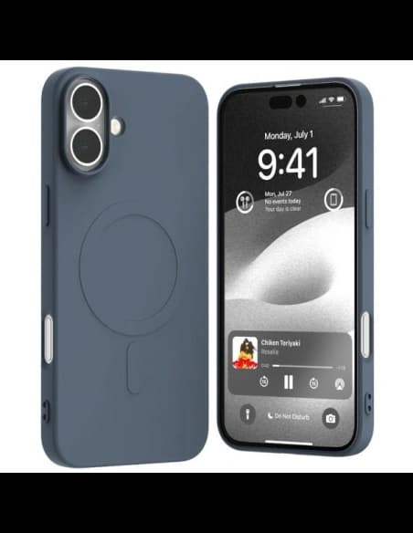 Carcasă semi-siliconică Mercury MagSafe pentru Apple iPhone 16 Plus, albastru marin