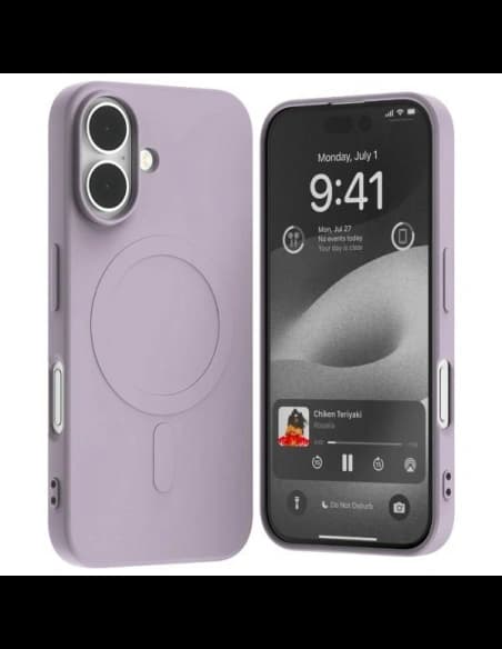 Mercury MagSafe Semi-Silikonhülle für Apple iPhone 16 lilafarben