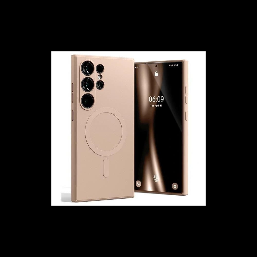 Mercury MagSafe Polosilikonový kryt pro Samsung Galaxy S24 Ultra růžový písečný - 1