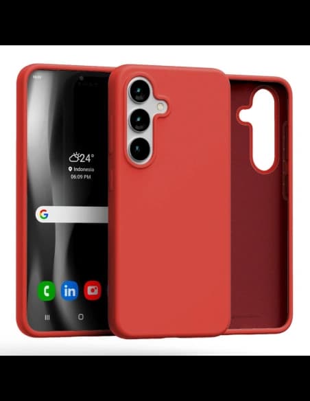 Mercury silikonový kryt Samsung Galaxy S25 červený