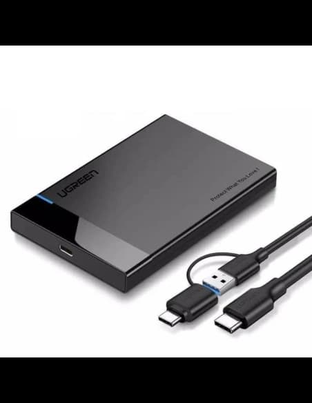 Vnější pouzdro pro HDD/SSD 2,5" UGREEN US221, SATA, USB 3.0 + USB-C do USB-C 3.1