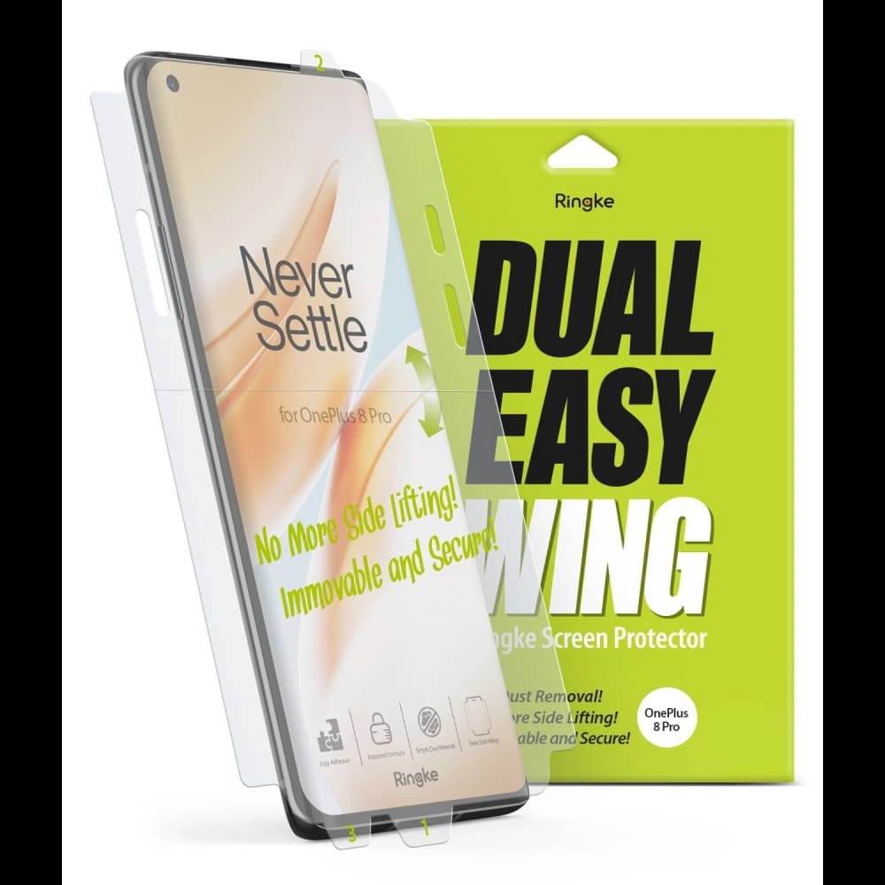 Folia hydrogel Ringke Dual Easy Wing Full Cover OnePlus 8 Pro [2 PACK] - 1