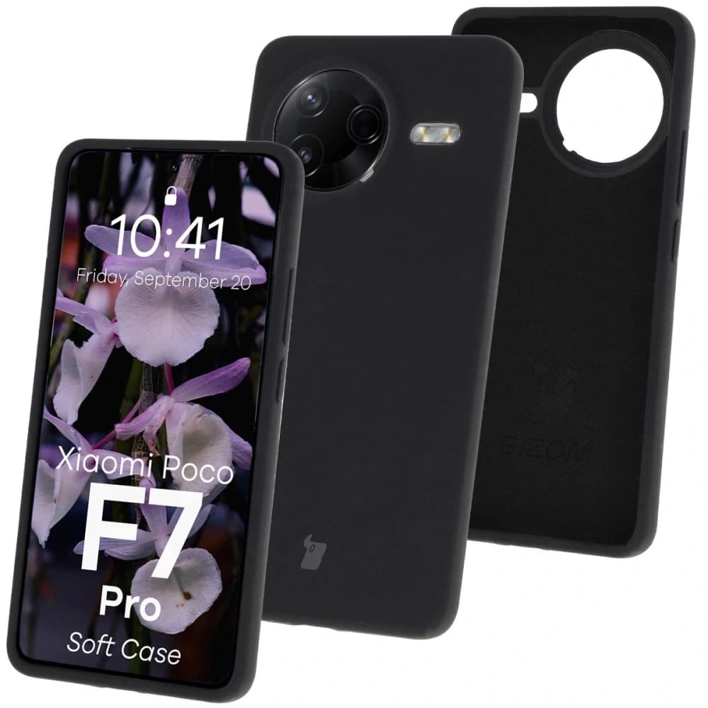 Husa moale Bizon pentru Xiaomi POCO F7 Pro neagră - 1
