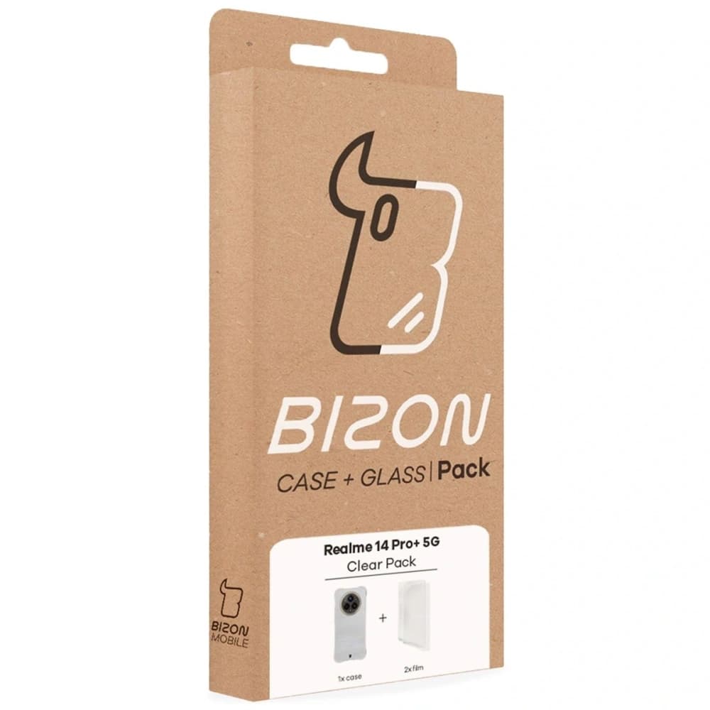 Bizon Case Clear Pack tok + 2x kijelzőfólia Realme 14 Pro+ Plus 5G-hez - 9