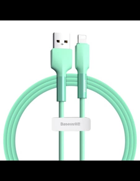 Kabel Lightning USB Baseus Silica Gel, 2.4A, 1m (verde)