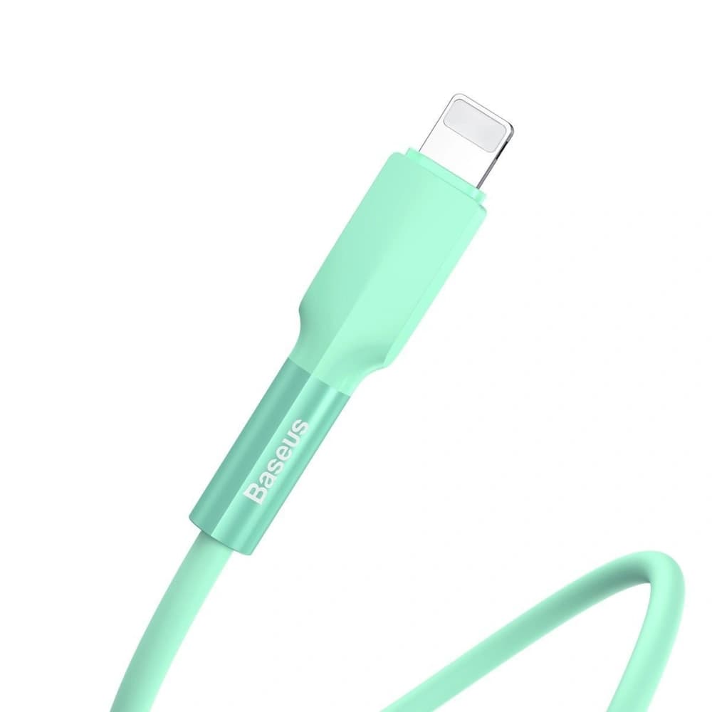 Kabel Lightning USB Baseus Silica Gel, 2.4A, 1m (verde) - 2