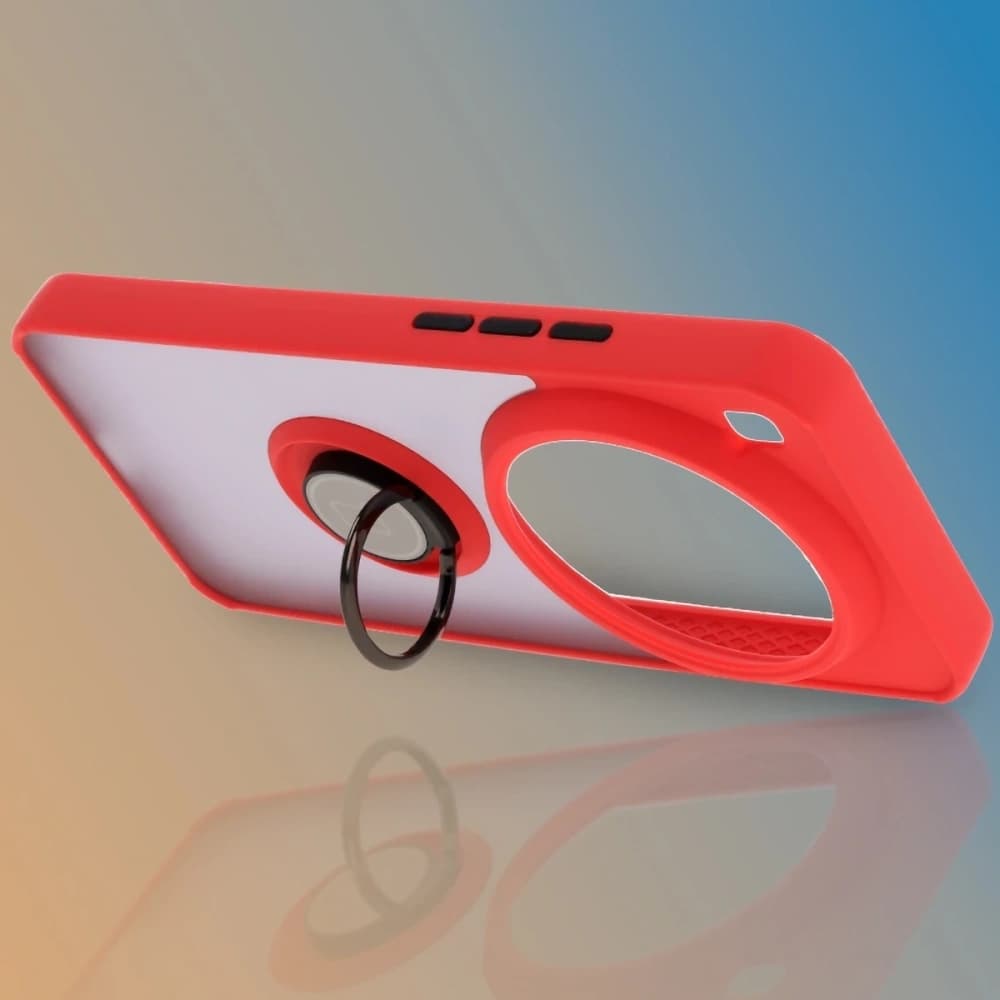 Bizon Case Hybrid Ring Xiaomi 15 Ultra kouřový s červeným rámem - 6
