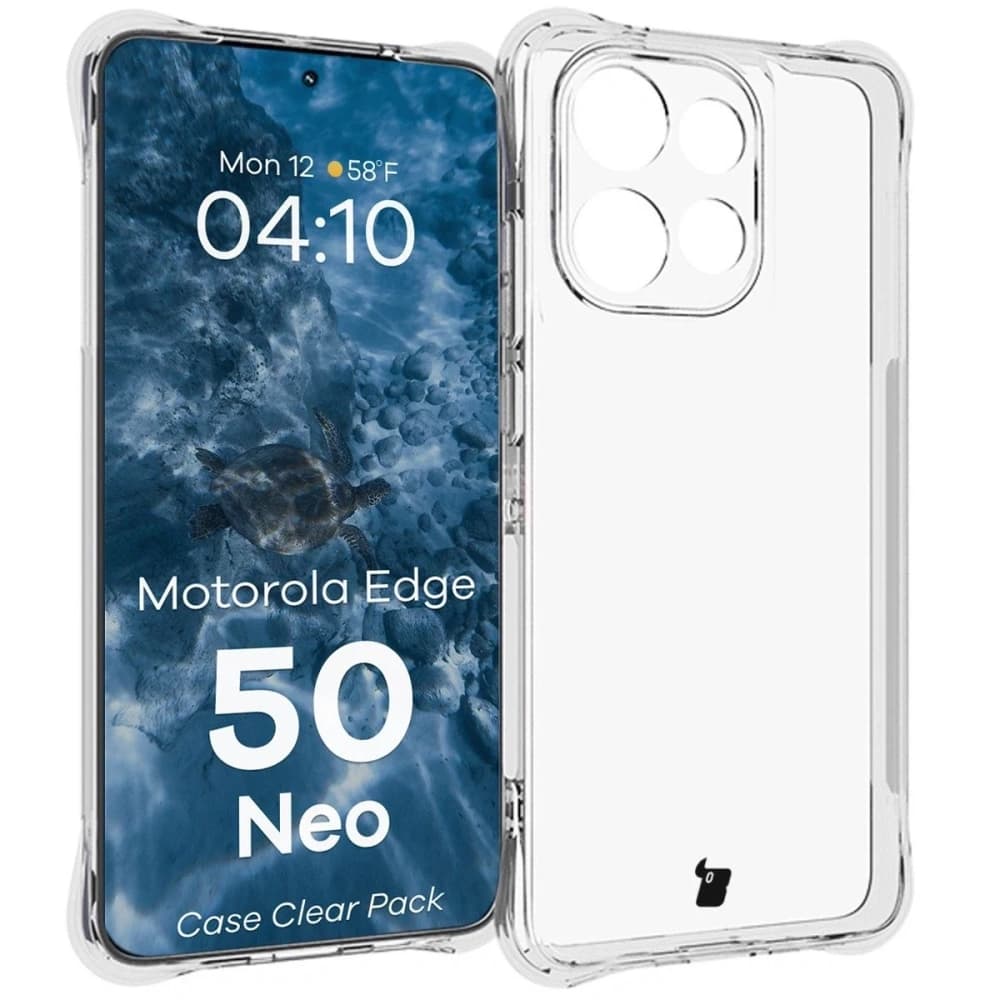Bizon Case Clear Pack Hülle + 2x Schutzglas Motorola Edge 50 Neo - 3