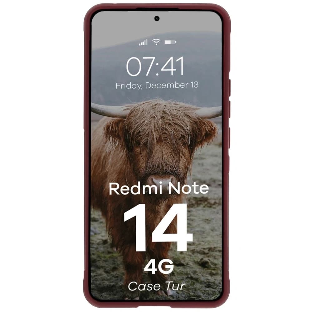 Bizon Case Tur Xiaomi Redmi Note 14 4G burgunderrot - 5