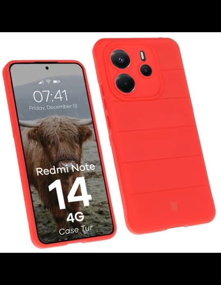 Bizon Case Tur Xiaomi Redmi Note 14 4G rot