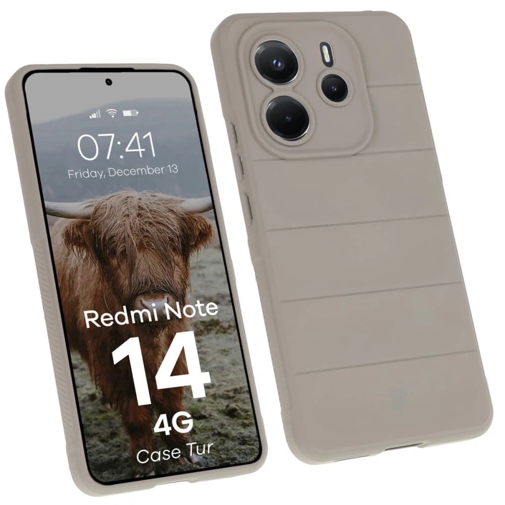 Bizon Case Tur Xiaomi Redmi Note 14 4G hellgrau - 1