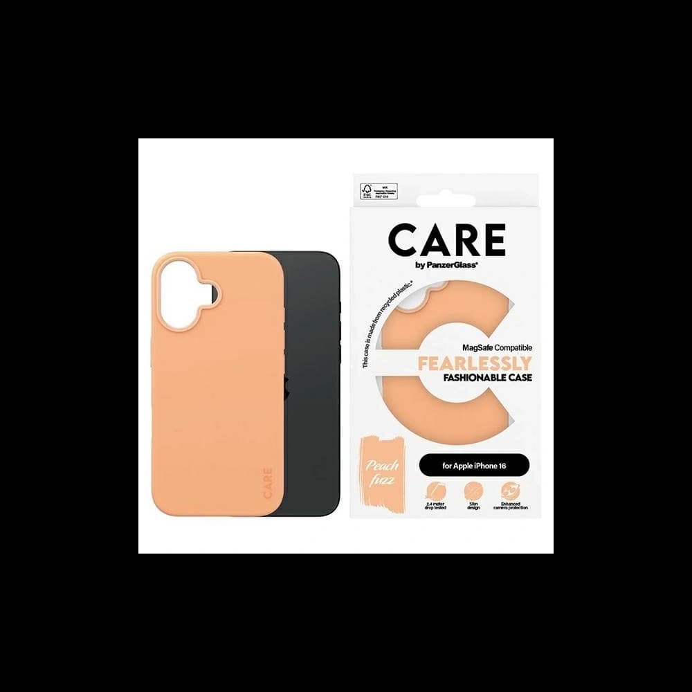 CARE by PanzerGlass Fashion MagSafe Apple iPhone 16 peach - 1