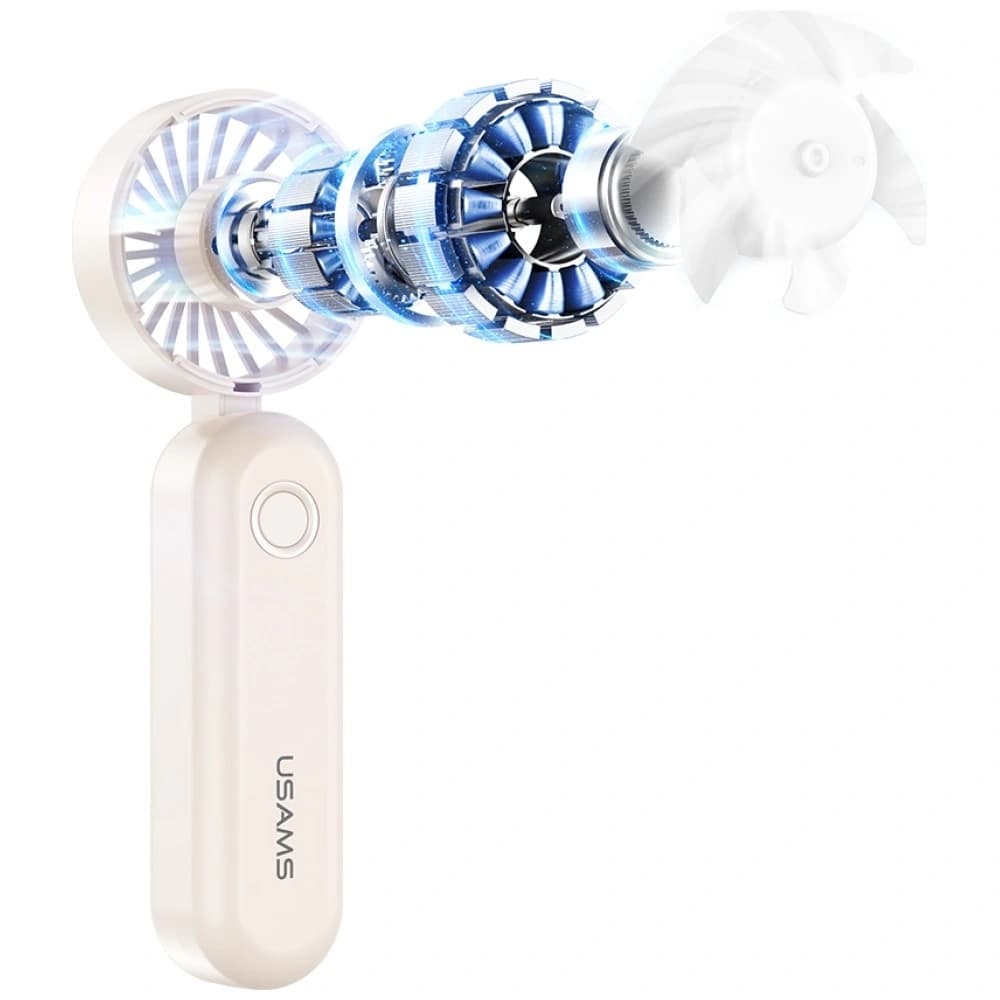 USAMS Mini ZB352 Faltbarer Handventilator 1200mAh beige - 4