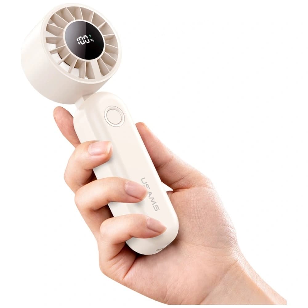 USAMS Mini ZB352 Faltbarer Handventilator 1200mAh beige - 8