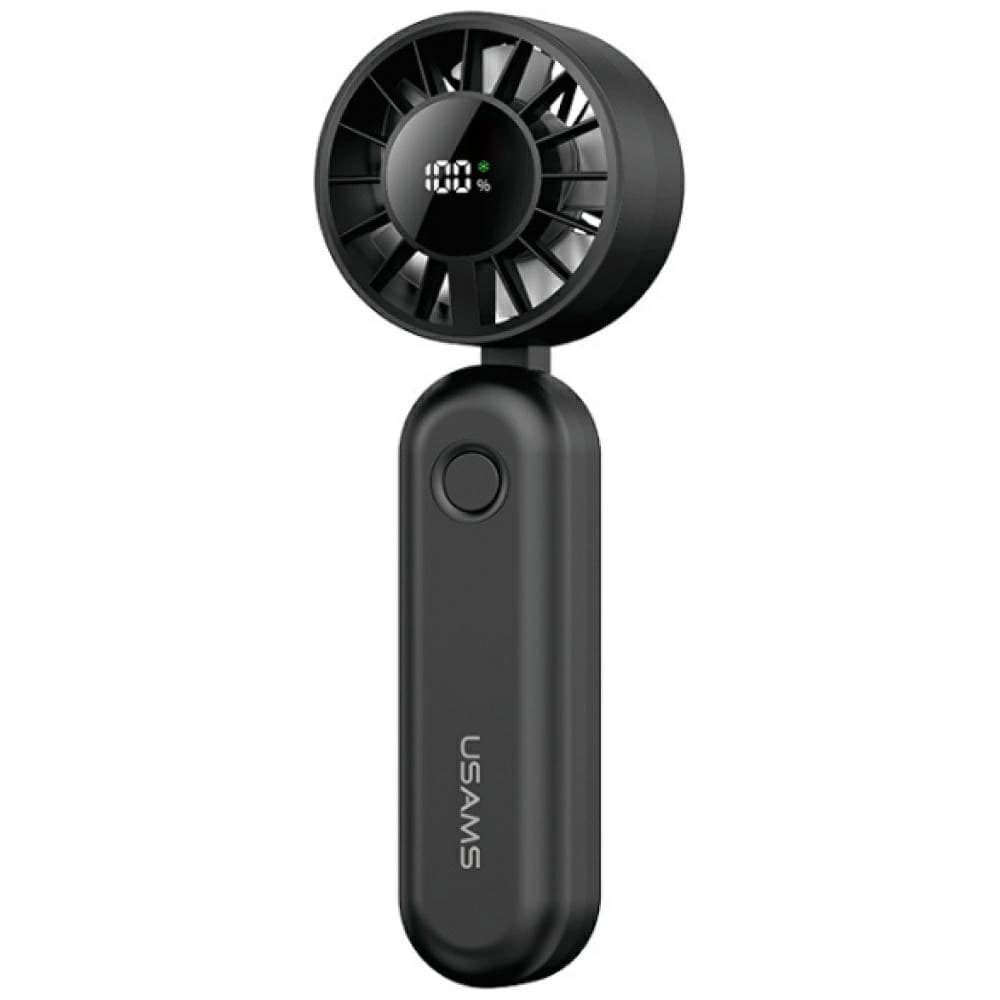 USAMS Mini ZB352 Hajtható Kézi Ventilátor 1200mAh fekete - 1