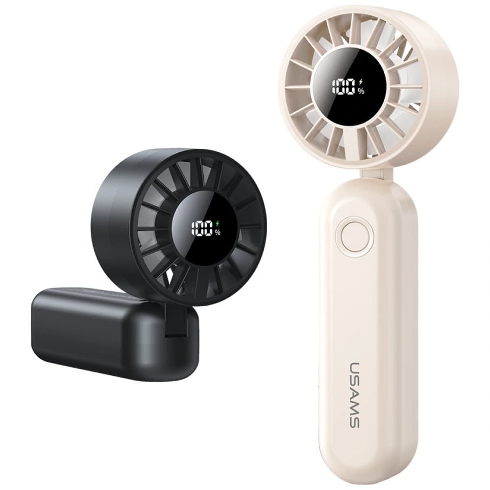 USAMS Mini ZB352 Hajtható Kézi Ventilátor 1200mAh fekete - 2