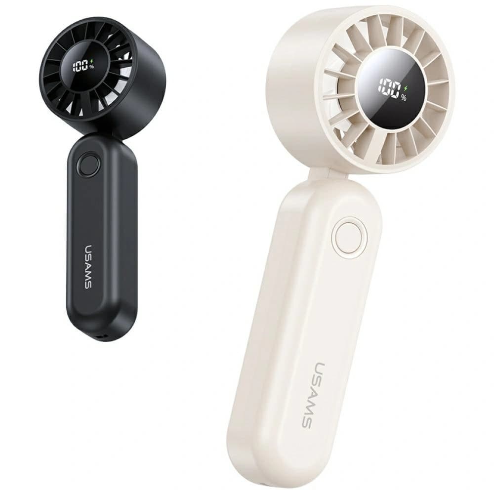 USAMS Mini ZB352 Hajtható Kézi Ventilátor 1200mAh fekete - 3
