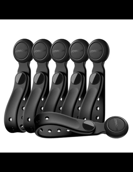 Joyroom JR-ZS422 Silicone Cable Strap with Magnet Black [6 PACK]