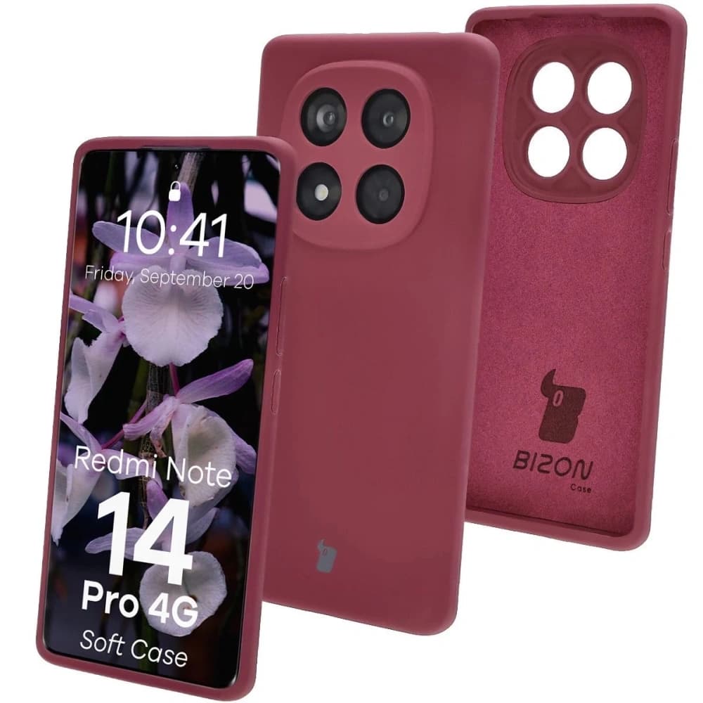 Bizon Soft Case Xiaomi Redmi Note 14 Pro 4G sötétlila - 1