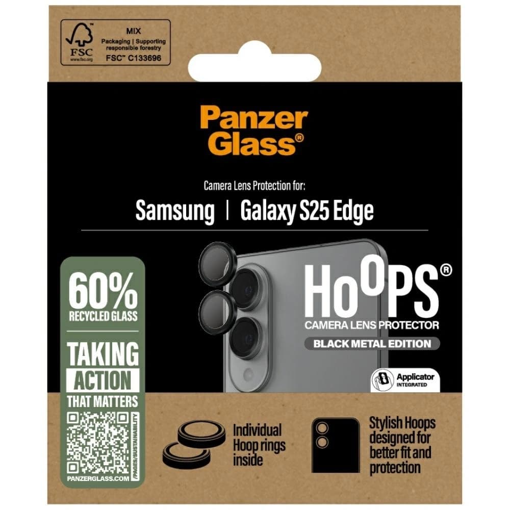 PanzerGlass Hoops Lens Protector Samsung Galaxy S25 Edge black - 4