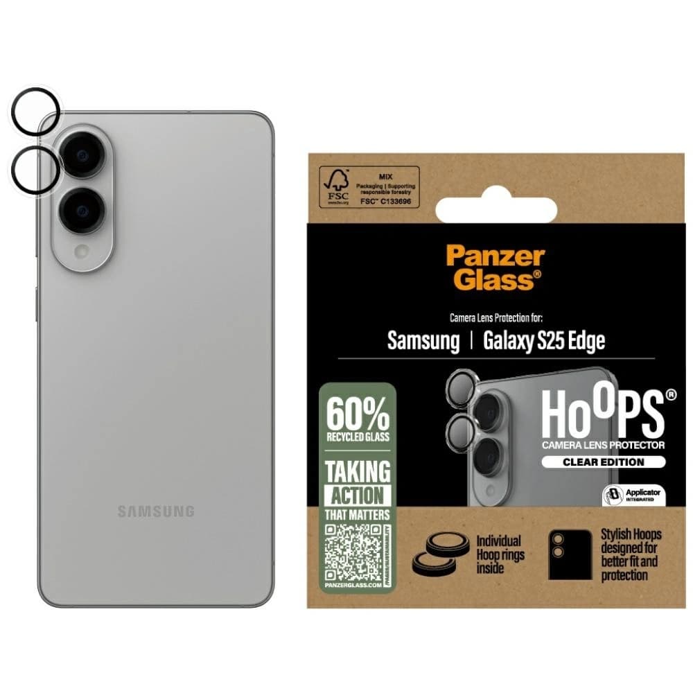 Protector de lentile PanzerGlass Hoops pentru Samsung Galaxy S25 Edge transparent - 1