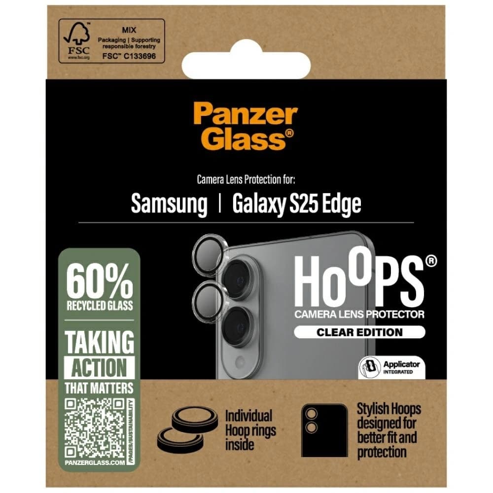 Protector de lentile PanzerGlass Hoops pentru Samsung Galaxy S25 Edge transparent - 4
