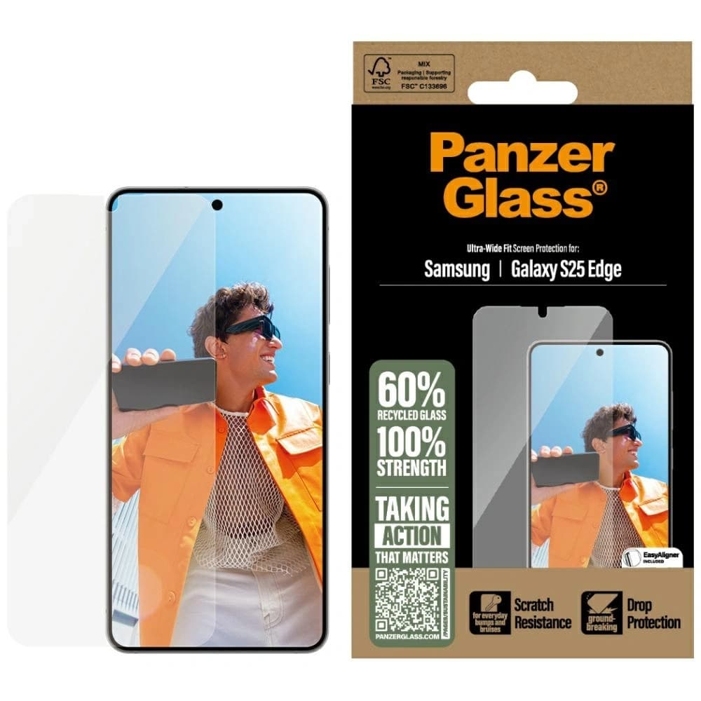 Tempered glass PanzerGlass Ultra-Wide Fit for Samsung Galaxy S25 Edge - 1