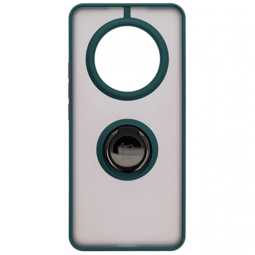 Bizon Case Hybrid Gyűrű Realme 14 Pro 5G füstös sötétzöld kerettel - 2