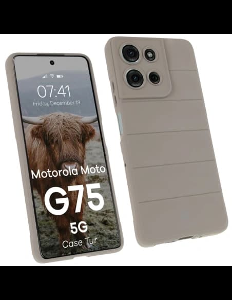 Husa Bizon pentru Motorola Moto G75 5G gri deschis